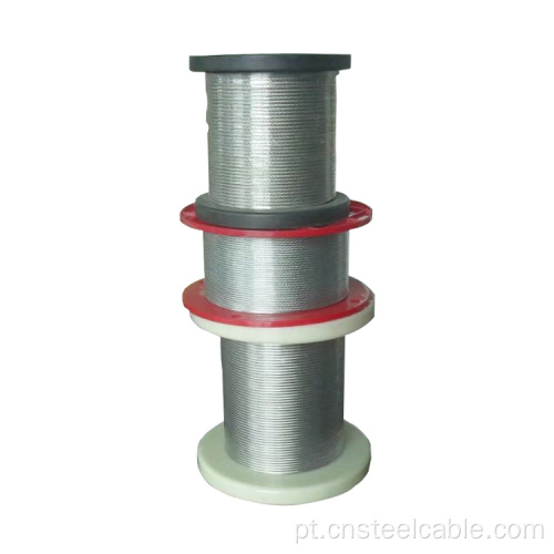 6x7+FC di.1.0mm a 10 mm Cabo de aço galvanizado